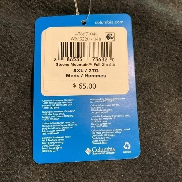 ππHOST PICK NWT Columbia XXL 2X Fleece full zip fleece Steens Mountain Jacket - Picture 7 of 8